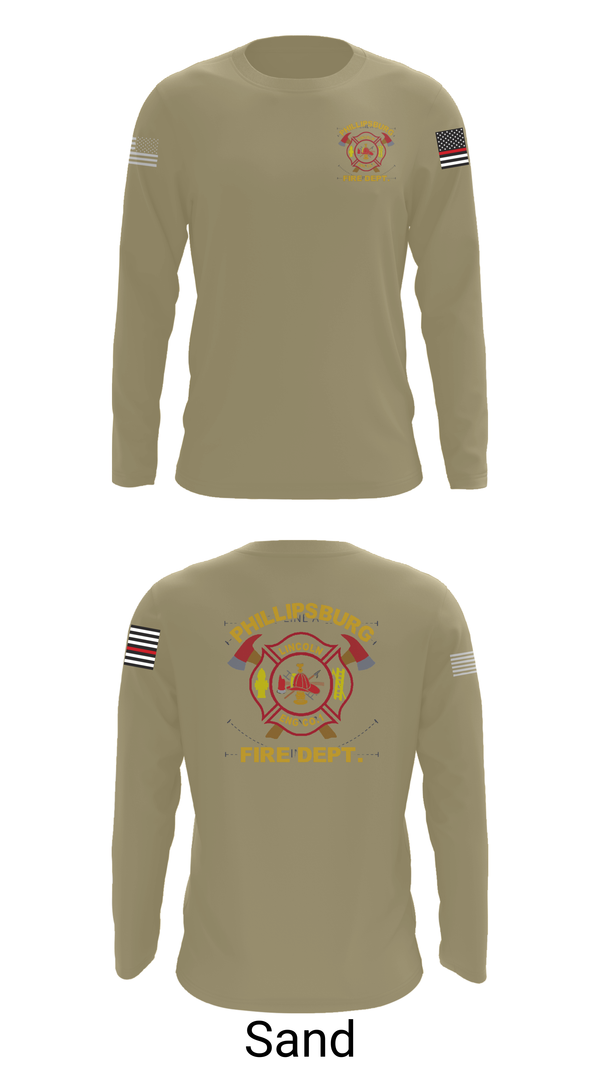 Long Sleeve Performance Shirt, PHILLIPSBURG FIRE DEPARTMENT, , Teamtime, Team time, sublimation, custom sports apparel, team uniforms, spirit wear, spiritwear, sports uniforms, custom shirts, team store, custom team store, fundraiser sports, apparel fundraiser