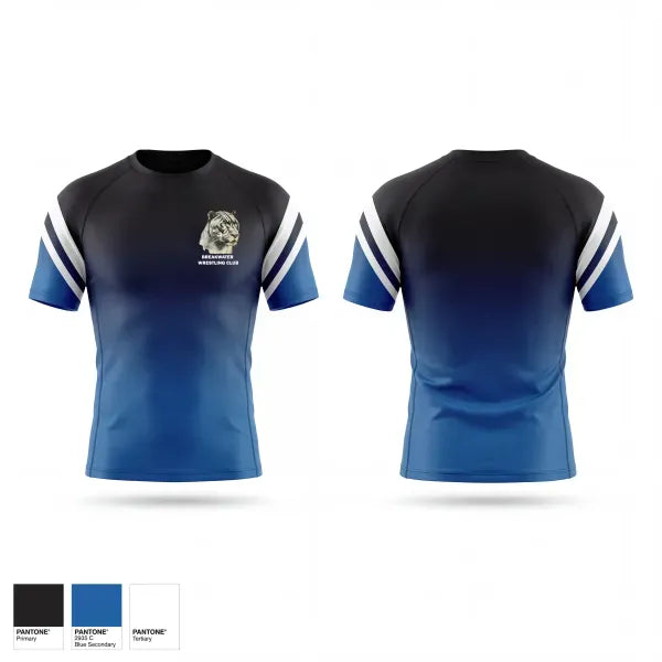 Short Sleeve Rash Guard Shirt, Panthers, Wrestling, Teamtime, Team time, sublimation, custom sports apparel, team uniforms, spirit wear, spiritwear, sports uniforms, custom shirts, team store, custom team store, fundraiser sports, apparel fundraiser