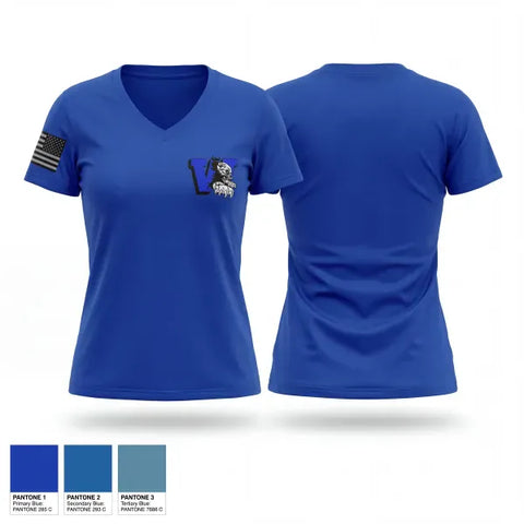 Womens Short Sleeve Vneck Shirt, Westover JROTC, Army, Teamtime, Team time, sublimation, custom sports apparel, team uniforms, spirit wear, spiritwear, sports uniforms, custom shirts, team store, custom team store, fundraiser sports, apparel fundraiser