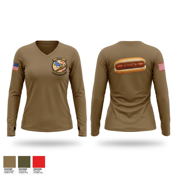 Womens Long Sleeve Vneck Shirt, 155 AS, Air Force, Teamtime, Team time, sublimation, custom sports apparel, team uniforms, spirit wear, spiritwear, sports uniforms, custom shirts, team store, custom team store, fundraiser sports, apparel fundraiser
