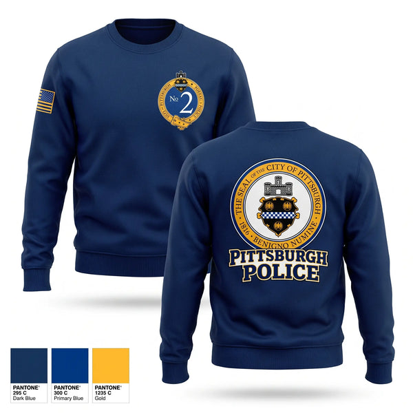 Crew Neck Sweatshirt, Pittsburgh police zone 2, Police, Teamtime, Team time, sublimation, custom sports apparel, team uniforms, spirit wear, spiritwear, sports uniforms, custom shirts, team store, custom team store, fundraiser sports, apparel fundraiser