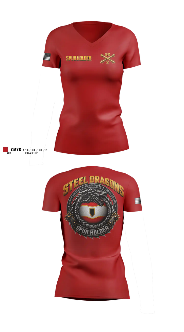 Womens Short Sleeve Vneck Shirt, 2-82 FAR, 1CD DIVARTY, SPUR, Army, Teamtime, Team time, sublimation, custom sports apparel, team uniforms, spirit wear, spiritwear, sports uniforms, custom shirts, team store, custom team store, fundraiser sports, apparel fundraiser