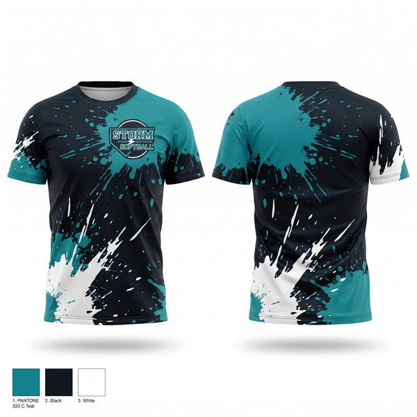 Soft Poly Tee Cotton Like Feel, Webster/Siren Storm, Softball, Teamtime, Team time, sublimation, custom sports apparel, team uniforms, spirit wear, spiritwear, sports uniforms, custom shirts, team store, custom team store, fundraiser sports, apparel fundraiser