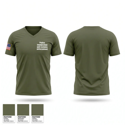 Womens Short Sleeve Vneck Shirt, Police - immigration and customs enforcement, Police, Teamtime, Team time, sublimation, custom sports apparel, team uniforms, spirit wear, spiritwear, sports uniforms, custom shirts, team store, custom team store, fundraiser sports, apparel fundraiser