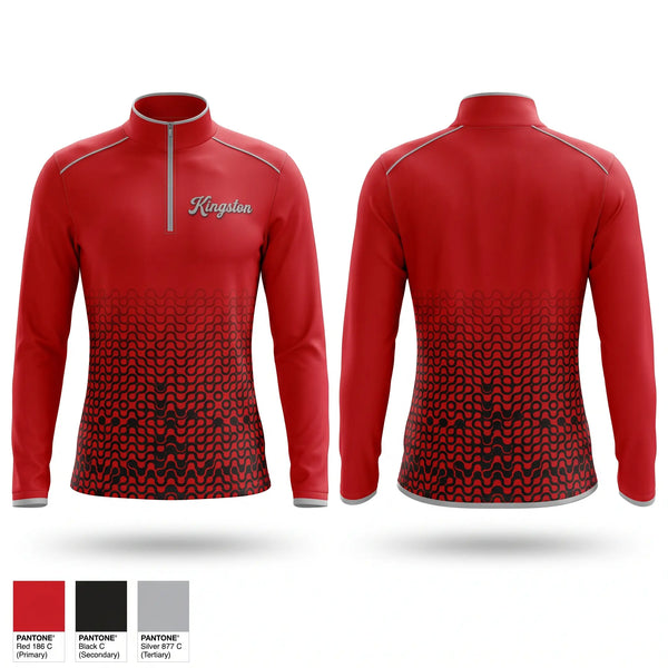 Quarter Zip Jacket, Kingston, Cross Country, Teamtime, Team time, sublimation, custom sports apparel, team uniforms, spirit wear, spiritwear, sports uniforms, custom shirts, team store, custom team store, fundraiser sports, apparel fundraiser