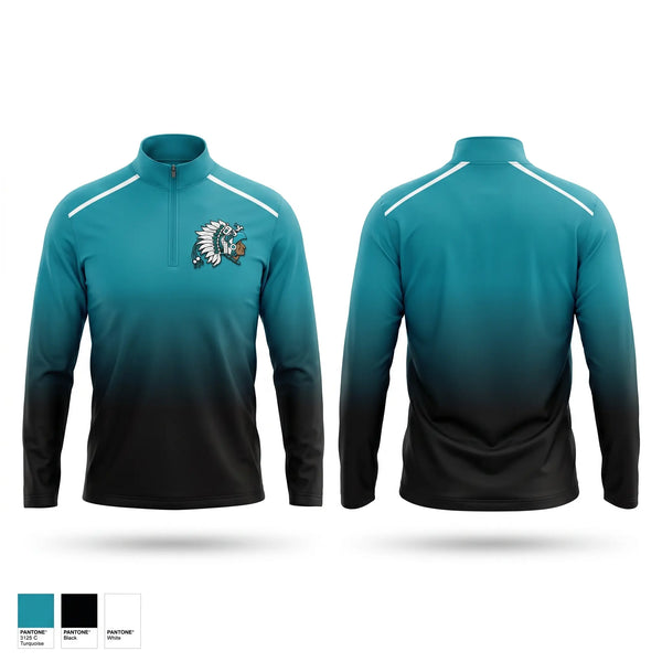 Quarter Zip Jacket, Mendota Aztecs, Track & Field, Teamtime, Team time, sublimation, custom sports apparel, team uniforms, spirit wear, spiritwear, sports uniforms, custom shirts, team store, custom team store, fundraiser sports, apparel fundraiser