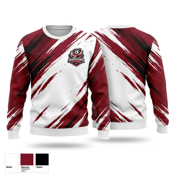 Crew Neck Sweatshirt, Hurricanes, Men's Soccer, Teamtime, Team time, sublimation, custom sports apparel, team uniforms, spirit wear, spiritwear, sports uniforms, custom shirts, team store, custom team store, fundraiser sports, apparel fundraiser