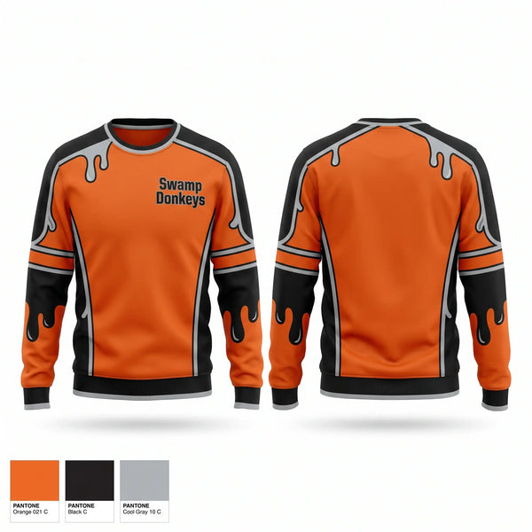 Crew Neck Sweatshirt, Swamp Donkeys, Baseball, Teamtime, Team time, sublimation, custom sports apparel, team uniforms, spirit wear, spiritwear, sports uniforms, custom shirts, team store, custom team store, fundraiser sports, apparel fundraiser