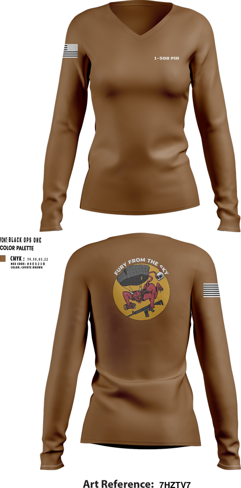 Women's Long Sleeve Vneck Shirt, 1-508 PIR, , Teamtime, Team time, sublimation, custom sports apparel, team uniforms, spirit wear, spiritwear, sports uniforms, custom shirts, team store, custom team store, fundraiser sports, apparel fundraiser