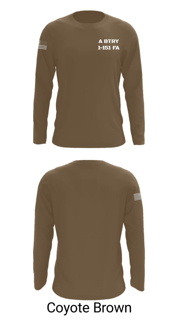 Long Sleeve Performance Shirt, A BTRY 1-151 FA, National Guard, Teamtime, Team time, sublimation, custom sports apparel, team uniforms, spirit wear, spiritwear, sports uniforms, custom shirts, team store, custom team store, fundraiser sports, apparel fundraiser