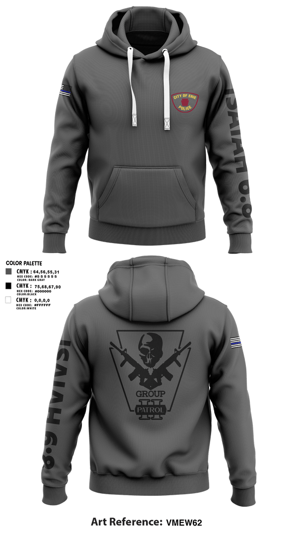 Hoodie, Erie police department, Police, Teamtime, Team time, sublimation, custom sports apparel, team uniforms, spirit wear, spiritwear, sports uniforms, custom shirts, team store, custom team store, fundraiser sports, apparel fundraiser