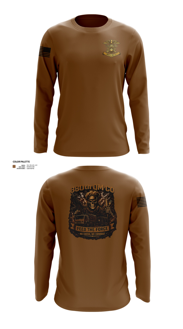 Long Sleeve Performance Shirt, 880th QM CO, Army, Teamtime, Team time, sublimation, custom sports apparel, team uniforms, spirit wear, spiritwear, sports uniforms, custom shirts, team store, custom team store, fundraiser sports, apparel fundraiser
