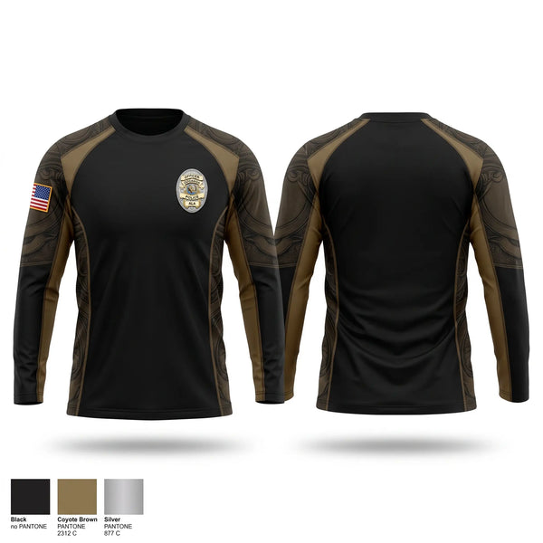 Long Sleeve Performance Shirt, Coosada Police Department, Police, Teamtime, Team time, sublimation, custom sports apparel, team uniforms, spirit wear, spiritwear, sports uniforms, custom shirts, team store, custom team store, fundraiser sports, apparel fundraiser