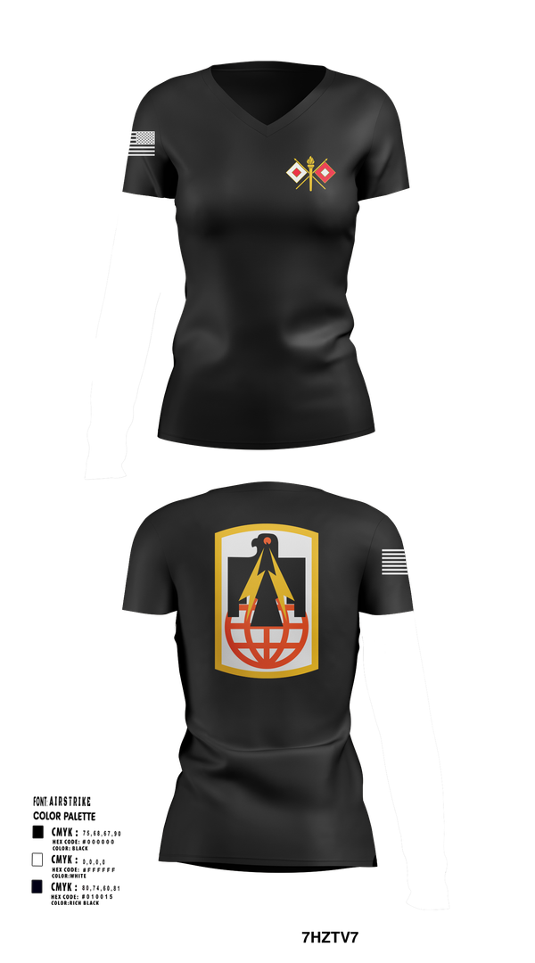 Womens Short Sleeve Vneck Shirt, 57th ESB, , Teamtime, Team time, sublimation, custom sports apparel, team uniforms, spirit wear, spiritwear, sports uniforms, custom shirts, team store, custom team store, fundraiser sports, apparel fundraiser