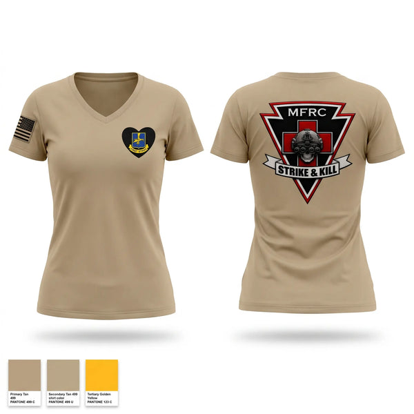 Womens Short Sleeve Vneck Shirt, 2-502 MFRC MED, Army, Teamtime, Team time, sublimation, custom sports apparel, team uniforms, spirit wear, spiritwear, sports uniforms, custom shirts, team store, custom team store, fundraiser sports, apparel fundraiser
