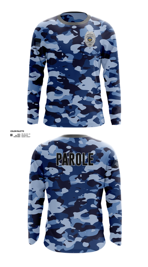 Long Sleeve Performance Shirt, Adult Parole Authority, Police, Teamtime, Team time, sublimation, custom sports apparel, team uniforms, spirit wear, spiritwear, sports uniforms, custom shirts, team store, custom team store, fundraiser sports, apparel fundraiser
