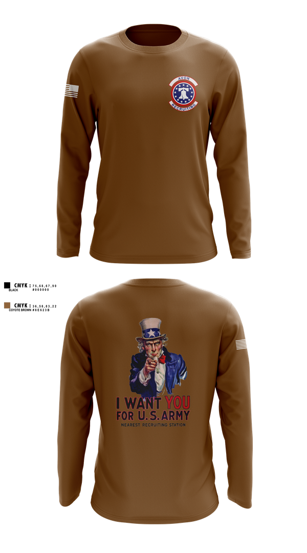 Long Sleeve Performance Shirt, US Army I Want You, Army, Teamtime, Team time, sublimation, custom sports apparel, team uniforms, spirit wear, spiritwear, sports uniforms, custom shirts, team store, custom team store, fundraiser sports, apparel fundraiser