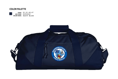 Duffle Bag, Bourbon County Fire and Rescue, Fire Department, Teamtime, Team time, sublimation, custom sports apparel, team uniforms, spirit wear, spiritwear, sports uniforms, custom shirts, team store, custom team store, fundraiser sports, apparel fundraiser