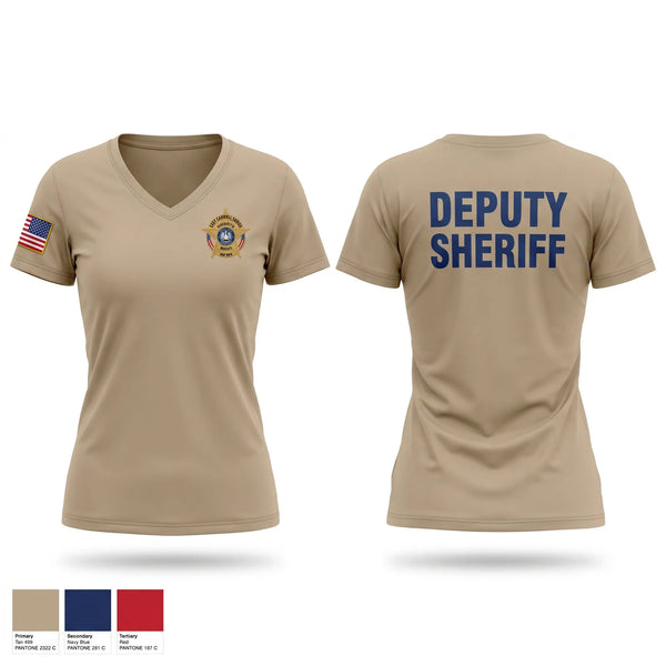 Womens Short Sleeve Vneck Shirt, ECSO DEPUTY, Police, Teamtime, Team time, sublimation, custom sports apparel, team uniforms, spirit wear, spiritwear, sports uniforms, custom shirts, team store, custom team store, fundraiser sports, apparel fundraiser