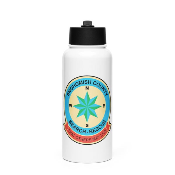 Snohomish County Search & Rescue Stainless Steel Water Bottle with a Straw Lid