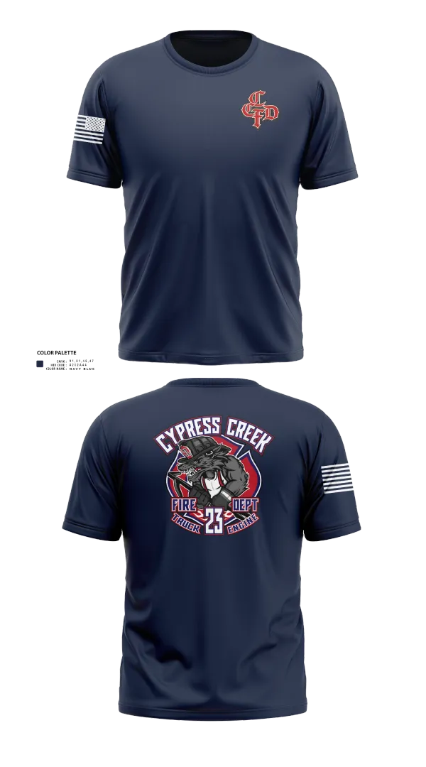 Short Sleeve Performance Shirt, Cy Creek Fire 23, Fire Department, Teamtime, Team time, sublimation, custom sports apparel, team uniforms, spirit wear, spiritwear, sports uniforms, custom shirts, team store, custom team store, fundraiser sports, apparel fundraiser