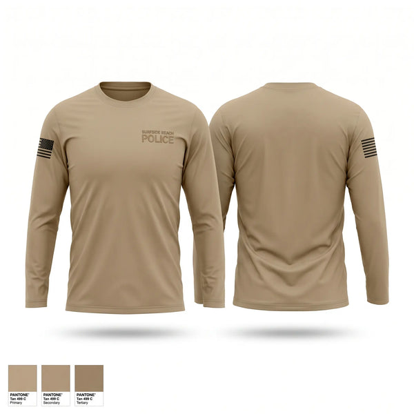 Long Sleeve Performance Shirt, Surfside Beach police, Police, Teamtime, Team time, sublimation, custom sports apparel, team uniforms, spirit wear, spiritwear, sports uniforms, custom shirts, team store, custom team store, fundraiser sports, apparel fundraiser
