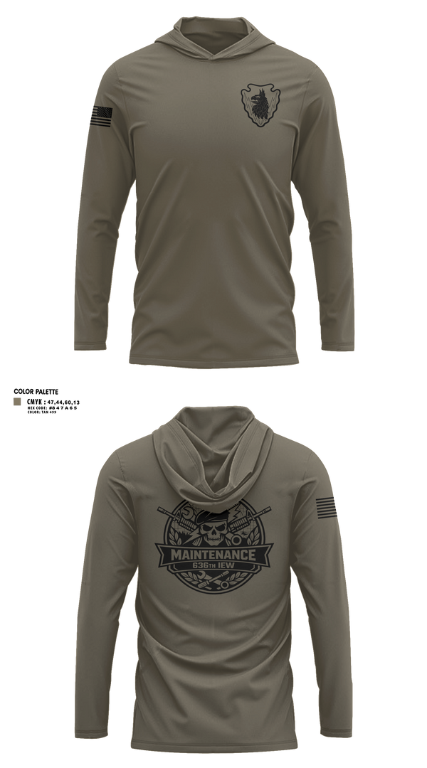 Long Sleeve Hooded Sun Shirt, 636th IEW, National Guard, Teamtime, Team time, sublimation, custom sports apparel, team uniforms, spirit wear, spiritwear, sports uniforms, custom shirts, team store, custom team store, fundraiser sports, apparel fundraiser