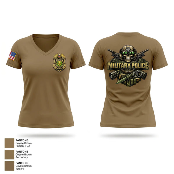 Womens Short Sleeve Vneck Shirt, Military Police Investigations, Army, Teamtime, Team time, sublimation, custom sports apparel, team uniforms, spirit wear, spiritwear, sports uniforms, custom shirts, team store, custom team store, fundraiser sports, apparel fundraiser