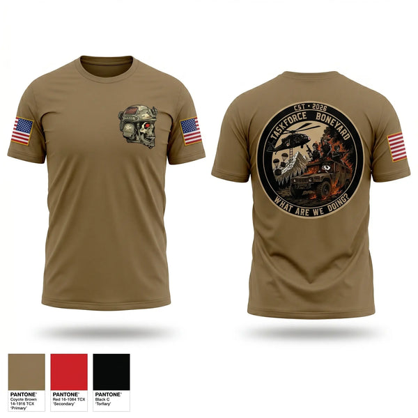 Old School Cotton Feel Shirt, TF BONEYARD, Army, Teamtime, Team time, sublimation, custom sports apparel, team uniforms, spirit wear, spiritwear, sports uniforms, custom shirts, team store, custom team store, fundraiser sports, apparel fundraiser
