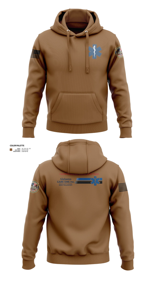 Hoodie, Alabama CARE EMS Inc., EMS/EMT, Teamtime, Team time, sublimation, custom sports apparel, team uniforms, spirit wear, spiritwear, sports uniforms, custom shirts, team store, custom team store, fundraiser sports, apparel fundraiser
