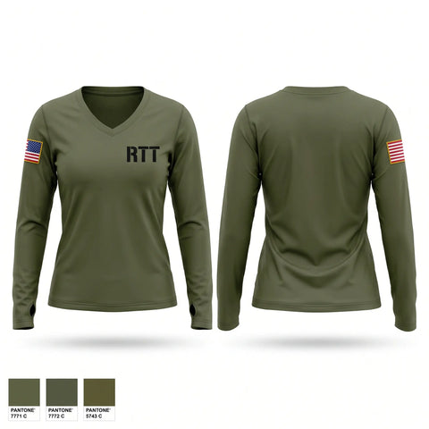 Womens Long Sleeve Vneck Shirt, RTT, Marines, Teamtime, Team time, sublimation, custom sports apparel, team uniforms, spirit wear, spiritwear, sports uniforms, custom shirts, team store, custom team store, fundraiser sports, apparel fundraiser