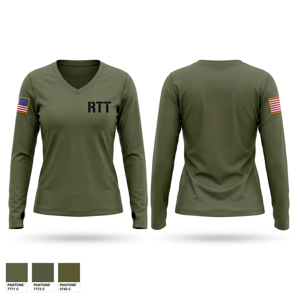 Womens Long Sleeve Vneck Shirt, RTT, Marines, Teamtime, Team time, sublimation, custom sports apparel, team uniforms, spirit wear, spiritwear, sports uniforms, custom shirts, team store, custom team store, fundraiser sports, apparel fundraiser