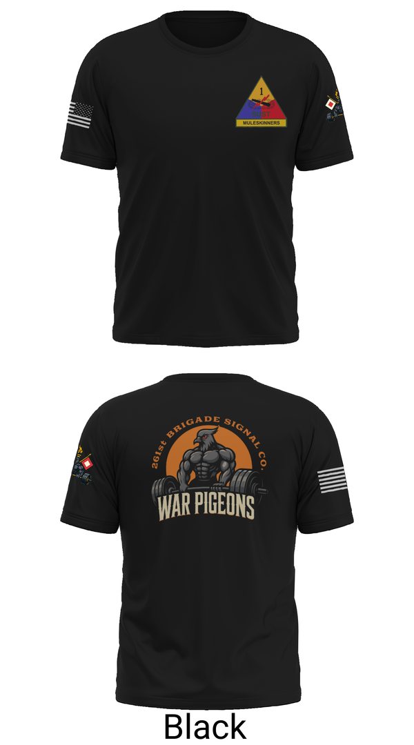 Old School Cotton Feel Shirt, 261st War Pigeons, Army, Teamtime, Team time, sublimation, custom sports apparel, team uniforms, spirit wear, spiritwear, sports uniforms, custom shirts, team store, custom team store, fundraiser sports, apparel fundraiser