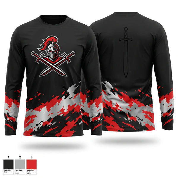 Long Sleeve Performance Shirt, Knights Track Club, Track & Field, Teamtime, Team time, sublimation, custom sports apparel, team uniforms, spirit wear, spiritwear, sports uniforms, custom shirts, team store, custom team store, fundraiser sports, apparel fundraiser