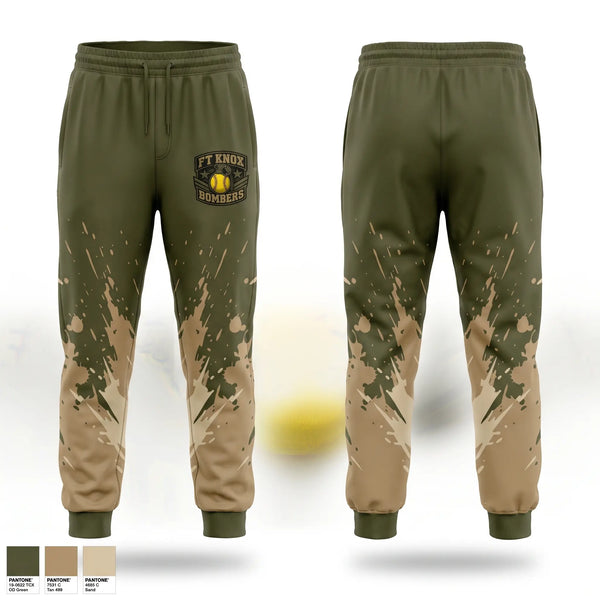 Sweatpants, Fort Knox Bombers, Softball, Teamtime, Team time, sublimation, custom sports apparel, team uniforms, spirit wear, spiritwear, sports uniforms, custom shirts, team store, custom team store, fundraiser sports, apparel fundraiser