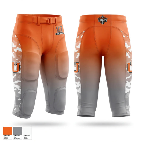 Football Pants, University Titans, Police, Teamtime, Team time, sublimation, custom sports apparel, team uniforms, spirit wear, spiritwear, sports uniforms, custom shirts, team store, custom team store, fundraiser sports, apparel fundraiser