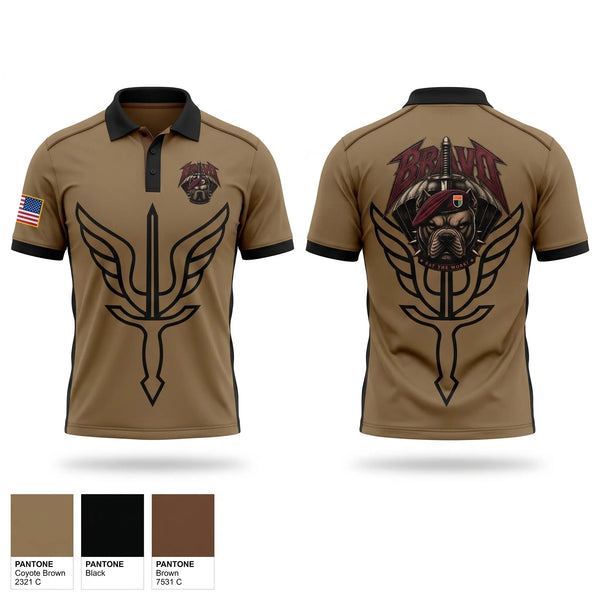 Short Sleeve Performance Polo, B. CO, 112th SIG BN, Army, Teamtime, Team time, sublimation, custom sports apparel, team uniforms, spirit wear, spiritwear, sports uniforms, custom shirts, team store, custom team store, fundraiser sports, apparel fundraiser