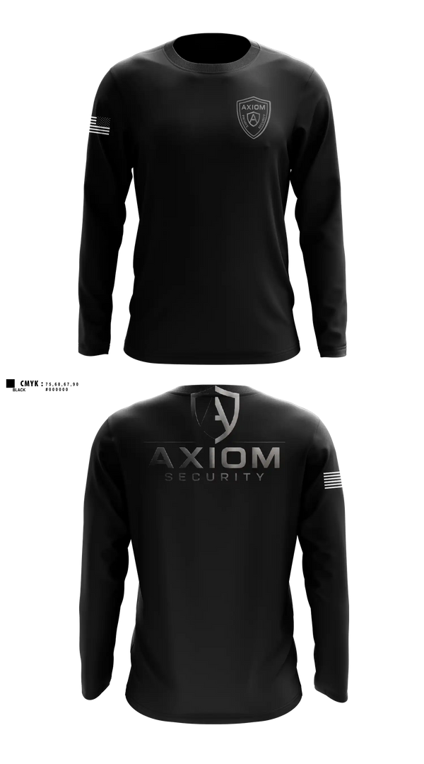 Long Sleeve Performance Shirt, Axiom Security LLC, , Teamtime, Team time, sublimation, custom sports apparel, team uniforms, spirit wear, spiritwear, sports uniforms, custom shirts, team store, custom team store, fundraiser sports, apparel fundraiser