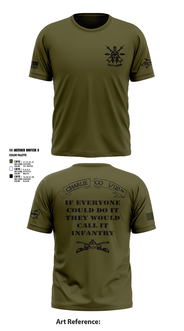 Short Sleeve Performance Shirt, Charlie Co, Army, Teamtime, Team time, sublimation, custom sports apparel, team uniforms, spirit wear, spiritwear, sports uniforms, custom shirts, team store, custom team store, fundraiser sports, apparel fundraiser
