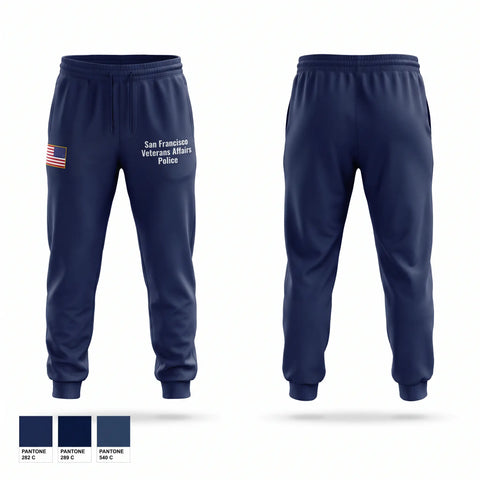 Sweatpants, San Francisco Veterans Affairs Police, Police, Teamtime, Team time, sublimation, custom sports apparel, team uniforms, spirit wear, spiritwear, sports uniforms, custom shirts, team store, custom team store, fundraiser sports, apparel fundraiser