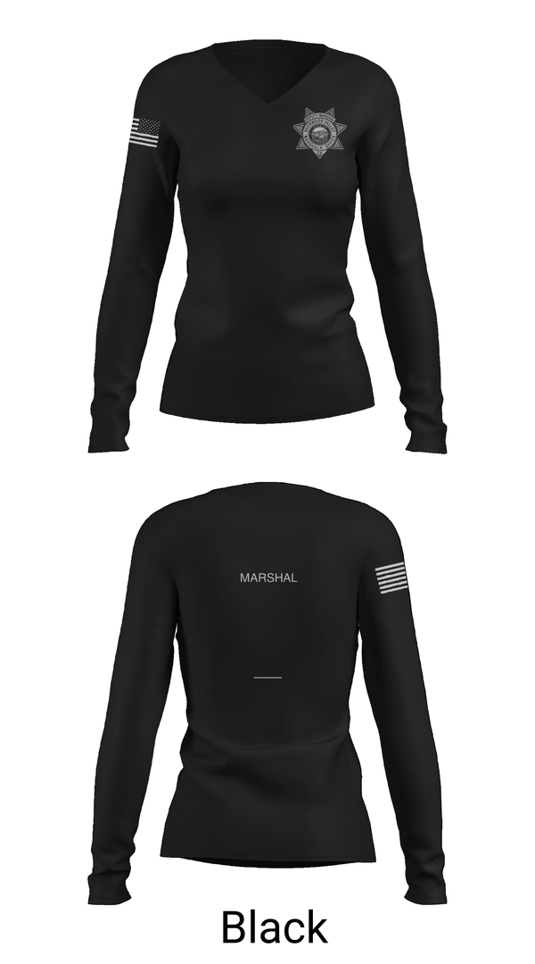 Womens Long Sleeve Vneck Shirt, Sherwood valley marshals, Police, Teamtime, Team time, sublimation, custom sports apparel, team uniforms, spirit wear, spiritwear, sports uniforms, custom shirts, team store, custom team store, fundraiser sports, apparel fundraiser