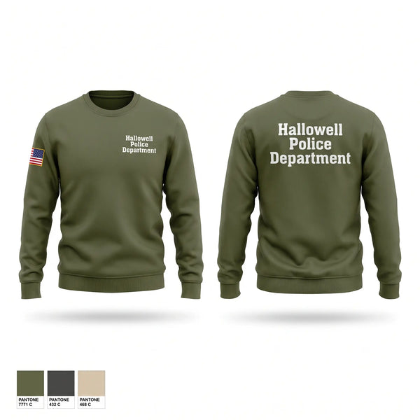 Crew Neck Sweatshirt, Hallowell Police Department, Police, Teamtime, Team time, sublimation, custom sports apparel, team uniforms, spirit wear, spiritwear, sports uniforms, custom shirts, team store, custom team store, fundraiser sports, apparel fundraiser
