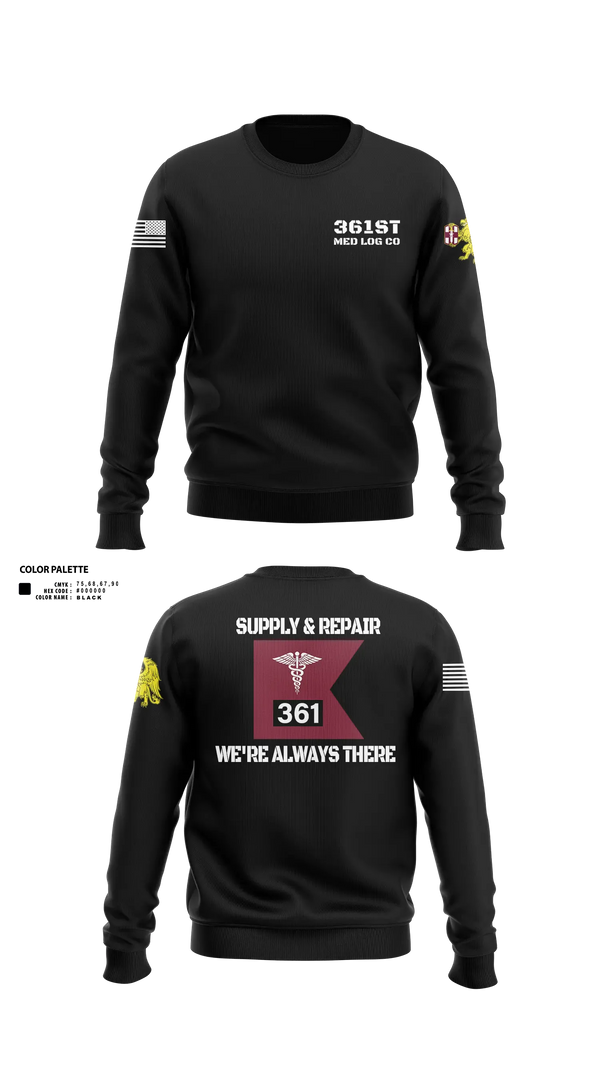361st Med Log 81064337 Crew Neck Sweatshirt - 31