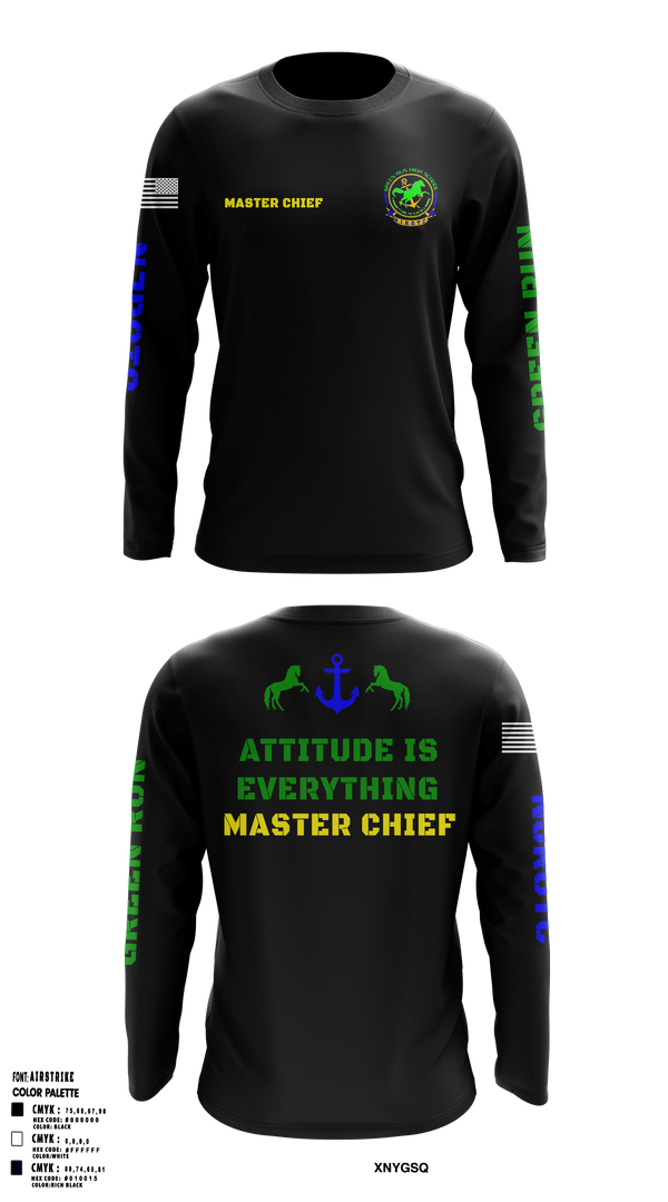 Green Run High School NJROTC 48143942 Long Sleeve Performance Shirt - 59
