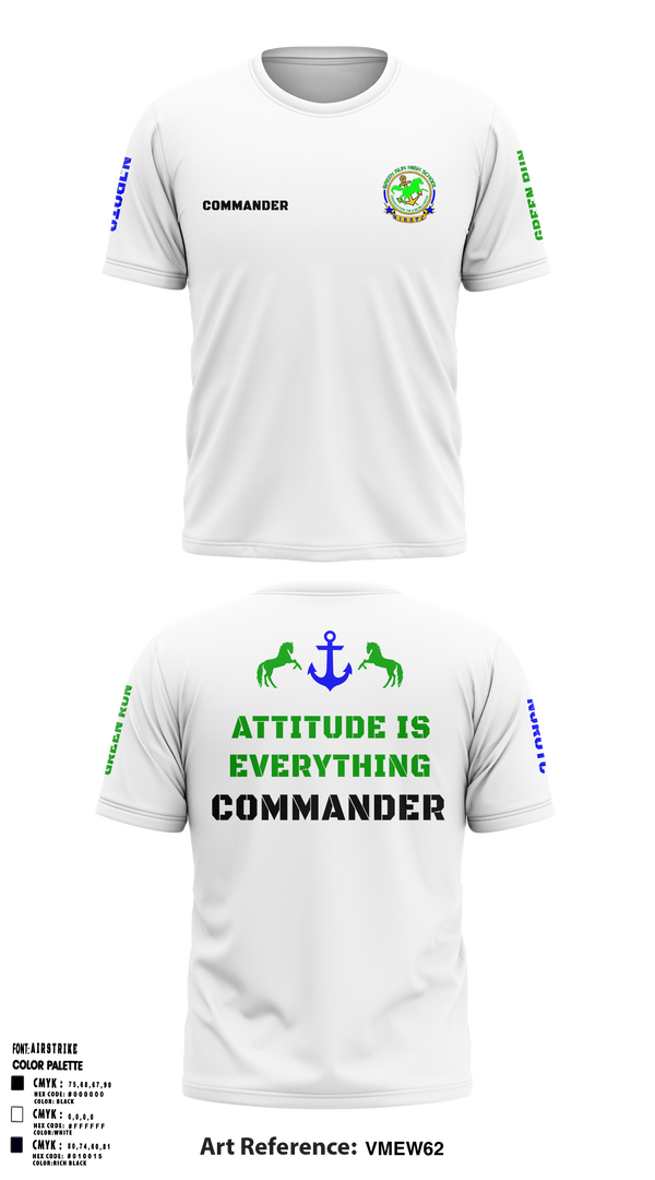 Green Run High School NJROTC 48143942 Short Sleeve Performance Shirt - 72