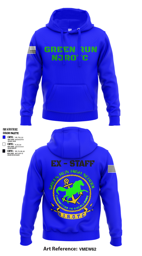 Green Run High School NJROTC 48143942 Hoodie - 56