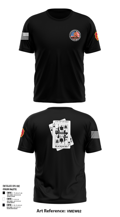 A Co 2-25 AVN Black Jacks 60581999 Short Sleeve Performance Shirt - 7