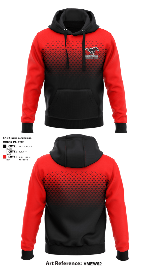 Edgewood High School Swimming 89925372 Hoodie - 1