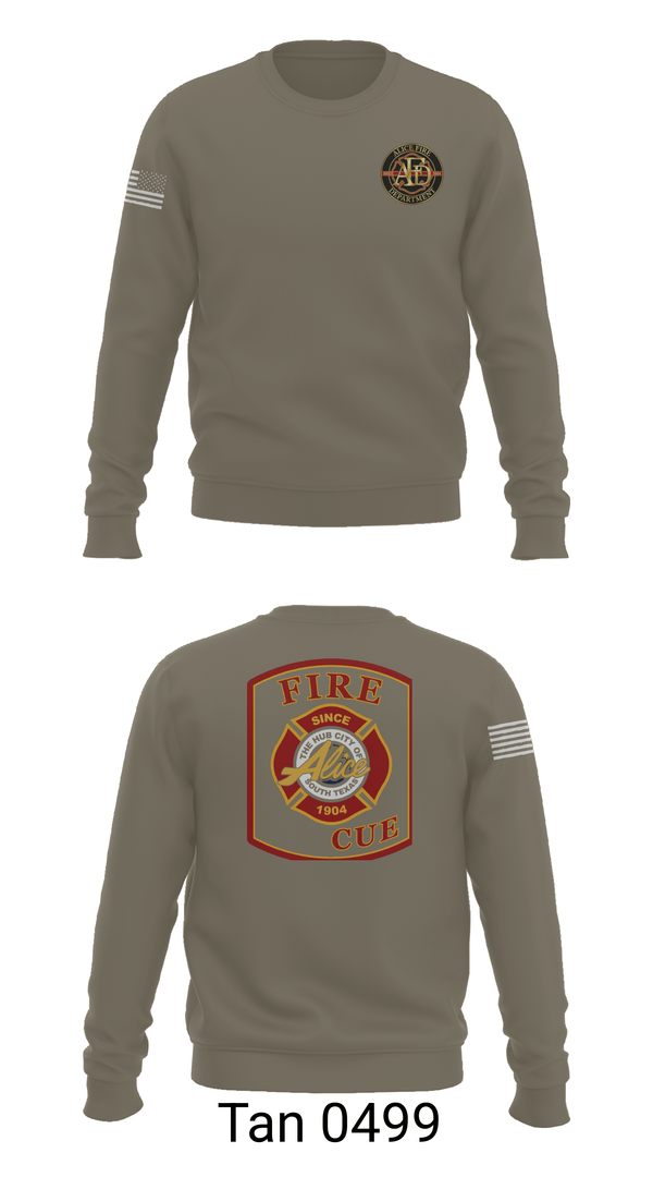 Crew Neck Sweatshirt, Alice Fire Rescue, Fire Department, Teamtime, Team time, sublimation, custom sports apparel, team uniforms, spirit wear, spiritwear, sports uniforms, custom shirts, team store, custom team store, fundraiser sports, apparel fundraiser