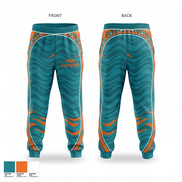 Sweatpants, Wave Fastpitch, Softball, Teamtime, Team time, sublimation, custom sports apparel, team uniforms, spirit wear, spiritwear, sports uniforms, custom shirts, team store, custom team store, fundraiser sports, apparel fundraiser